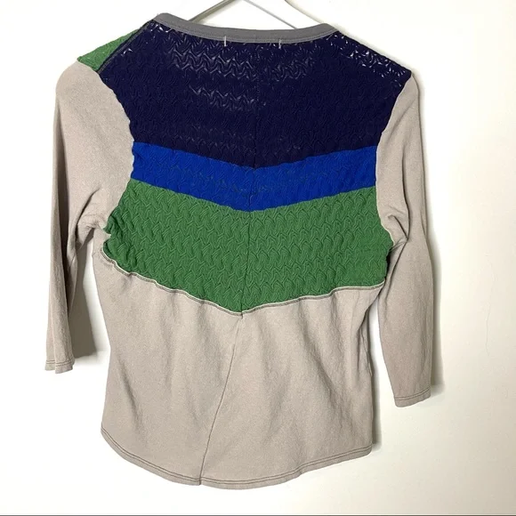 We The Free In Rainbows Crotchet Cotton Knit Top, Size L. - Picture 5 of 7